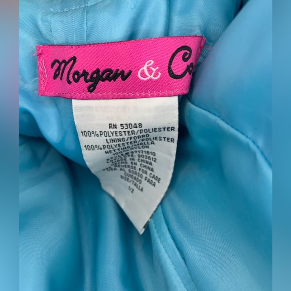 Morgan & Co - turquoise beaded formal dress, size 0 - Picture 8 of 8